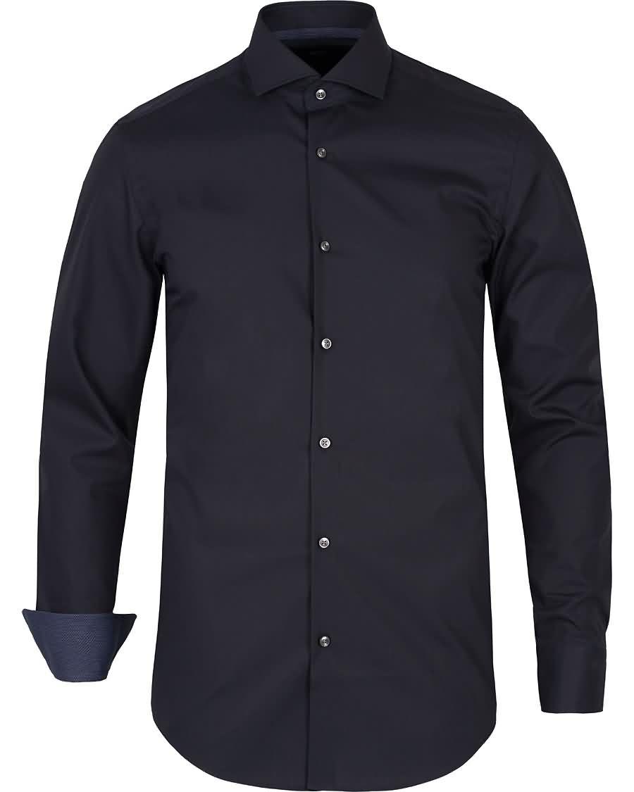 boss jery slim fit contrast shirt dark blue Lav Pris 58oaa